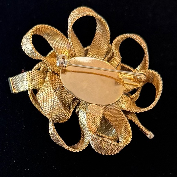 CHRISTIAN DIOR Vintage 1964 Mesh Ribbon/Bow Brooch